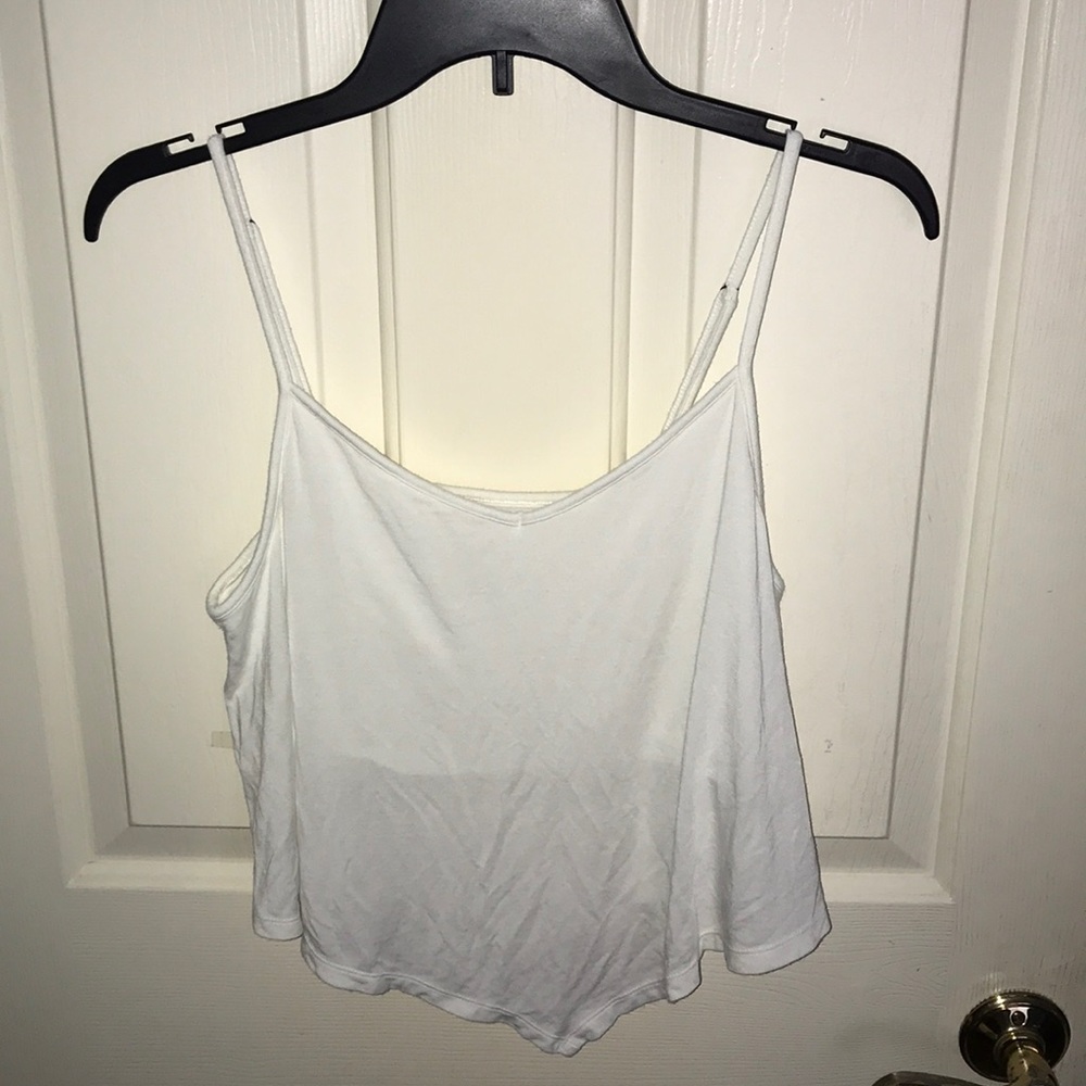 White Crop Top Tank